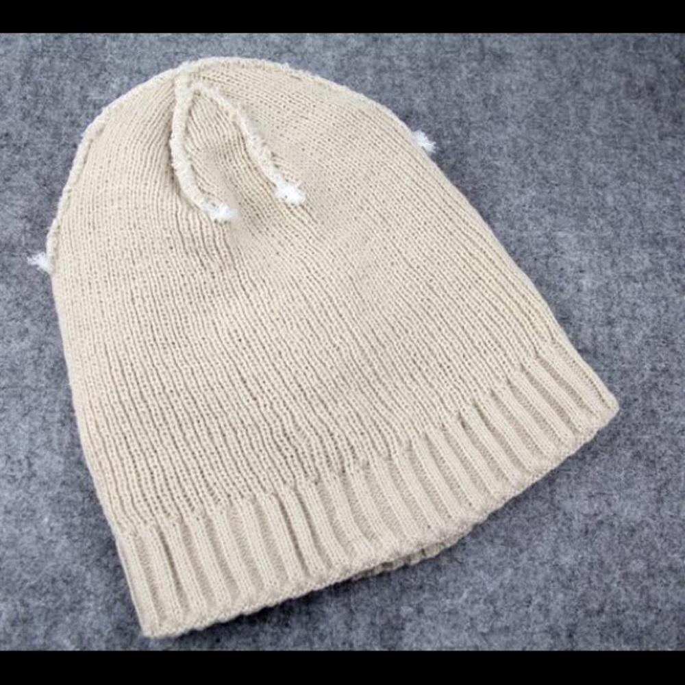Red slouch knitted hat beanie - Picture 6 of 6